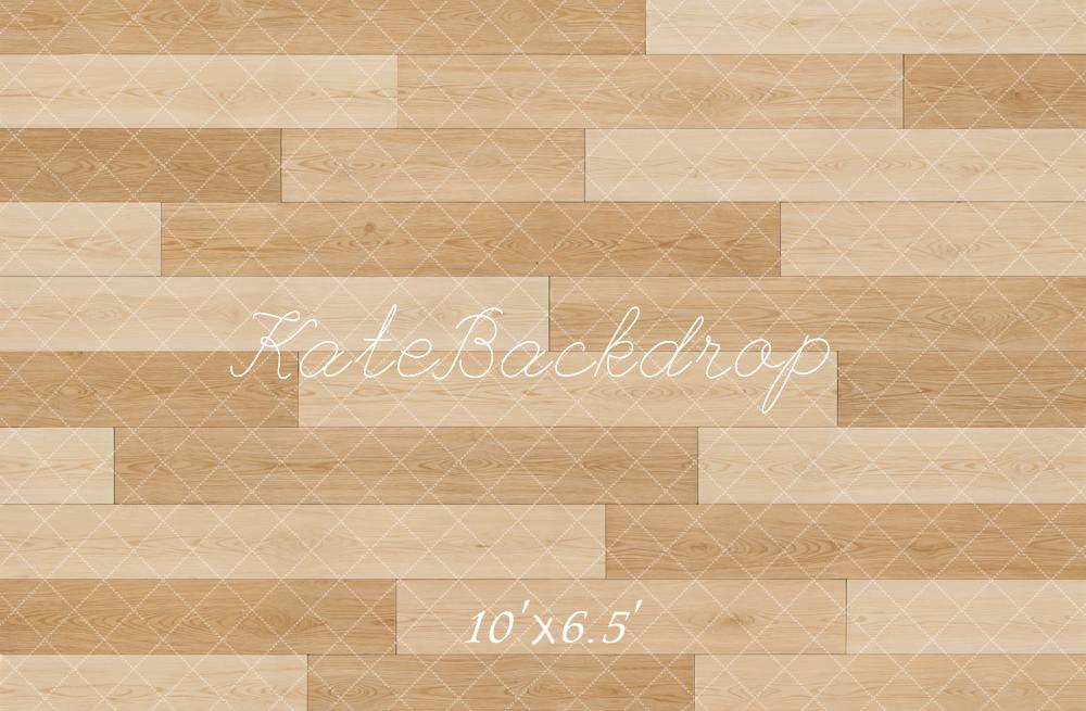 Kate Tan Wood Plank Floor Printed Backdrop Printed Backdrop Designed by Kate Image