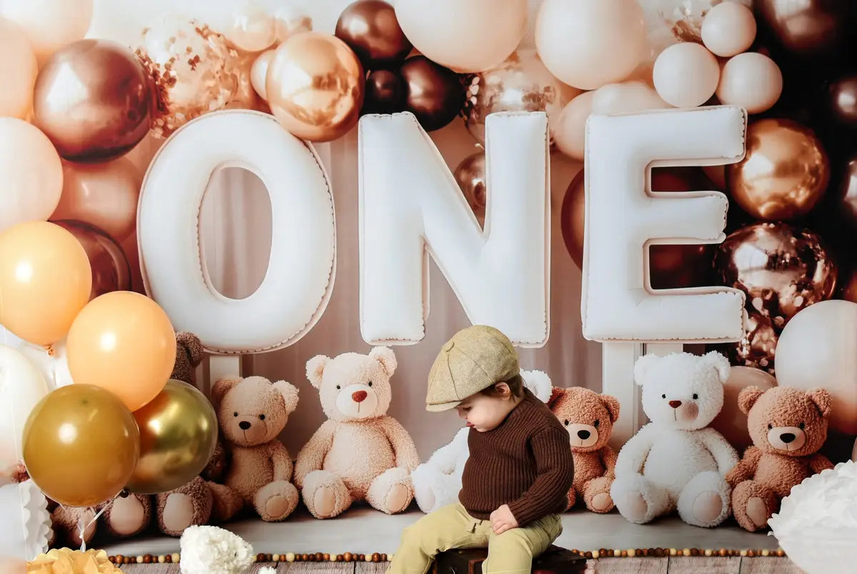 Kate Cake Smash Teddy Bear ONE Backdrop Designed by Patty Roberts