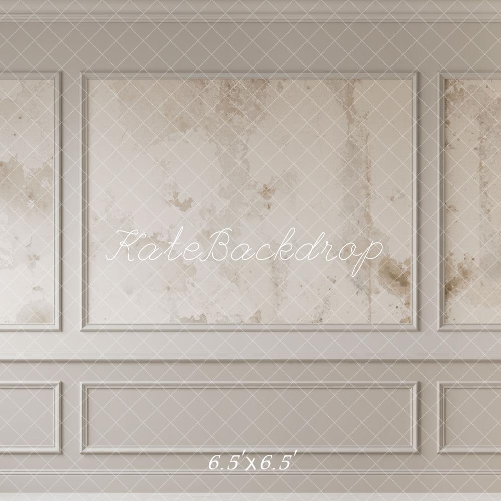 Kate Beige Retro Wall Panel Printed Backdrop Designed by Mini MakeBelieve