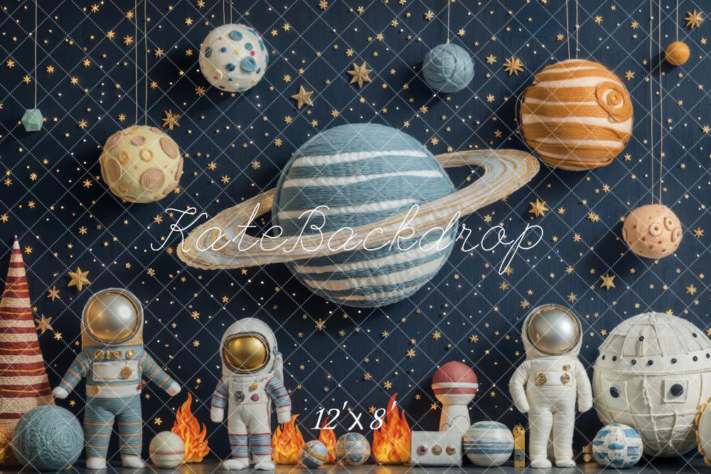 Kate Space Adventure Astronaut Planet Boy Backdrop Designed by Emetselch