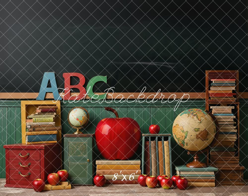 Back to School Foto Achtergrond Klaslokaal Globe Designed by Emetselch