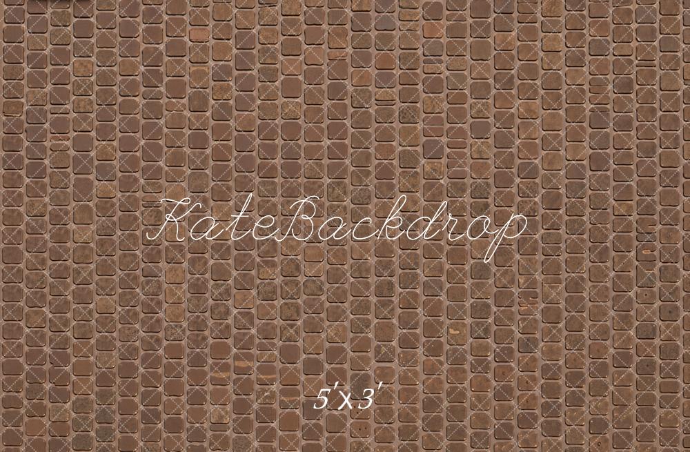 Kate Brown Mosaic Tile Floor Printed Backdrop Designed by Kate Image