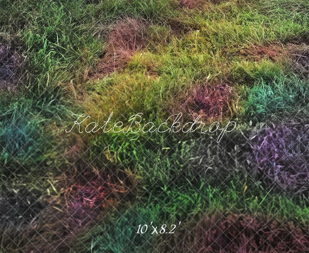 Kate Outdoor Rainbow Grass Floor Backdrop Designed by Mandy Ringe Photography
