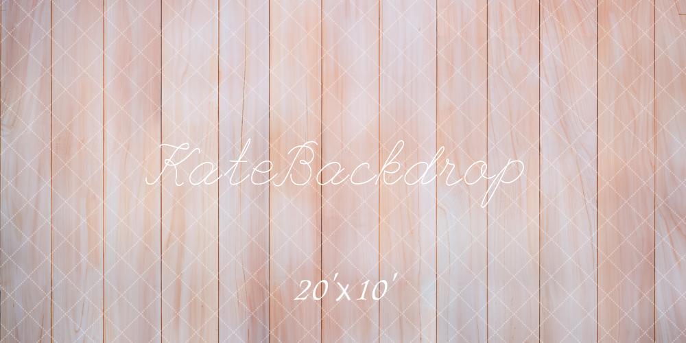 Kate Soft Peach Wooden Texture Floor Backdrop Designed by Emetselch