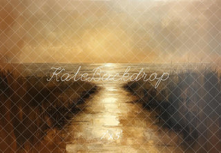 Kate Fine Art Sunset Beach Pathway Printed Backdrop Designed by Mini MakeBelieve