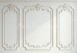 Kate White Ornate Panel Vintage Wall Printed Backdrop Designed by Mini MakeBelieve