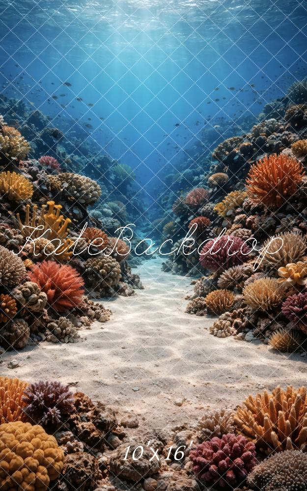 Kate Sweep Underwater Coral Reef Ocean Scene Printed Backdrop Designed by Vertigo Productions