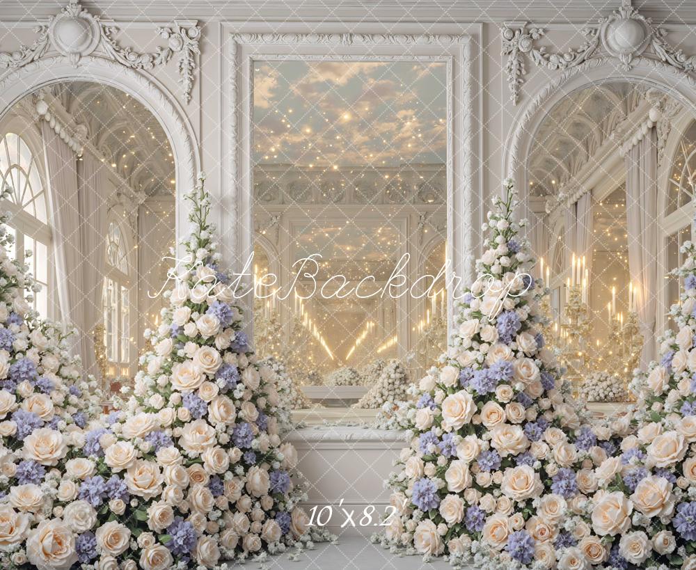 Kate Spring Flower Arch Mirror Ballroom Elegant Floral Decor Backdrop Designed by Mini MakeBelieve