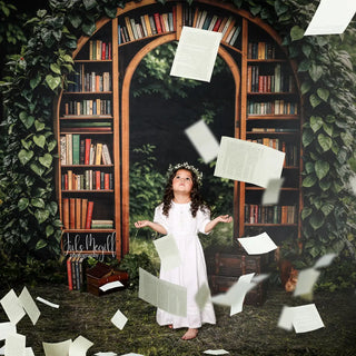 Sfondo ad arco per biblioteca del giardino primaverile progettato da Emetselch