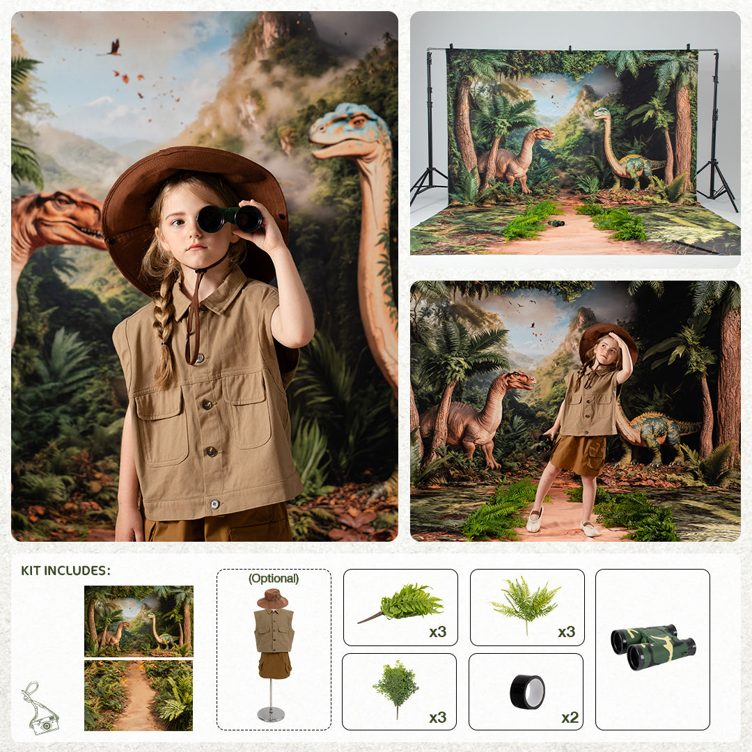 Kate Jungle Dinosaur Explorer Photo Kit Photography Backdrops&Props Themed Bundle