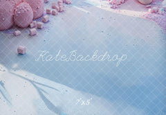 Kate Cake Smash Pink Marshmallow Floor Printed Backdrop Designed by Emetselch