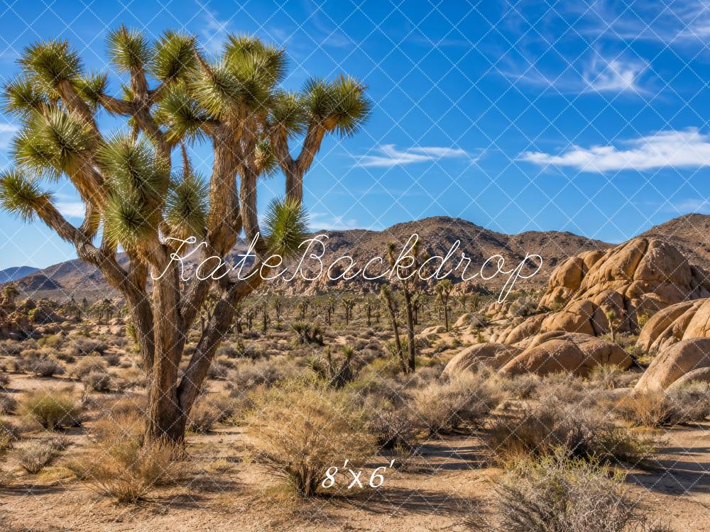 Kate Nature Joshua Tree Desert Landscape Outdoor Printed Backdrop Designed by Megan Leigh Photography