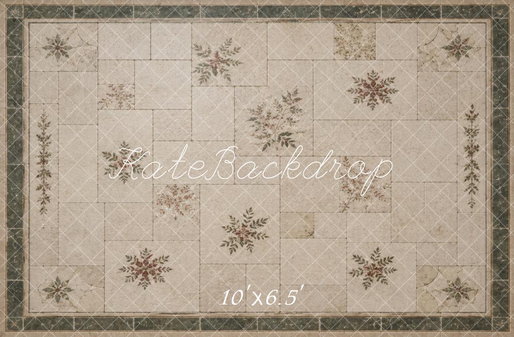 Kate Vintage Botanical Patterned Floor Printed Backdrop Designed by Vertigo Productions
