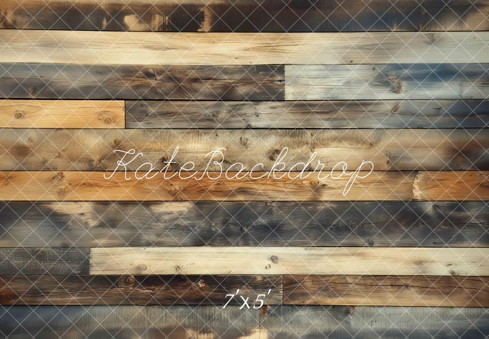 Kate Rustic Wood Plank Wall /Floor Backdrop Designed by Mini MakeBelieve