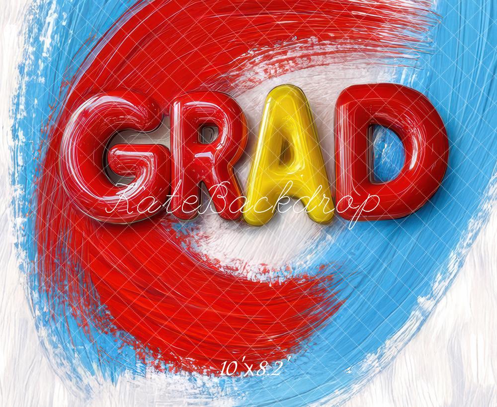 Kate Graduation Colorful Paint Kindergarten Backdrop Designed by Mini MakeBelieve
