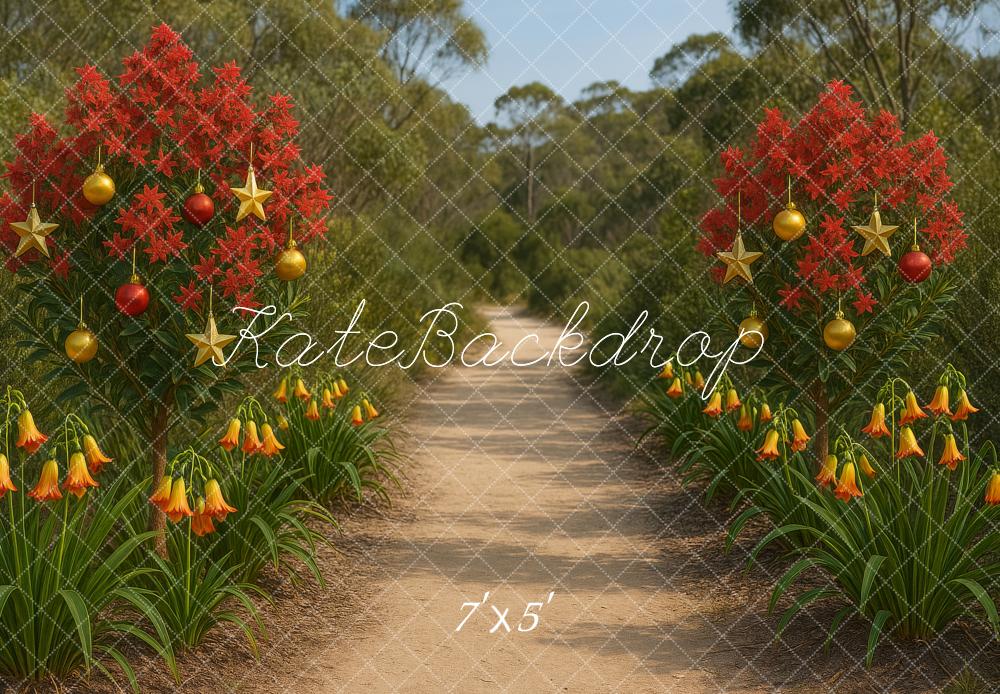 Kate Australian Christmas Floral Pathway Backdrop Designed by Megan Leigh Photography