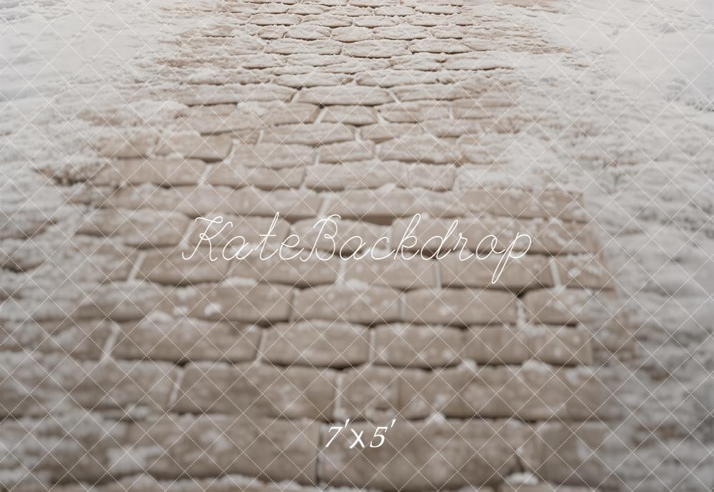 Kate Snowy Stone Road Floor Printed Backdrop Designed by Kate Image