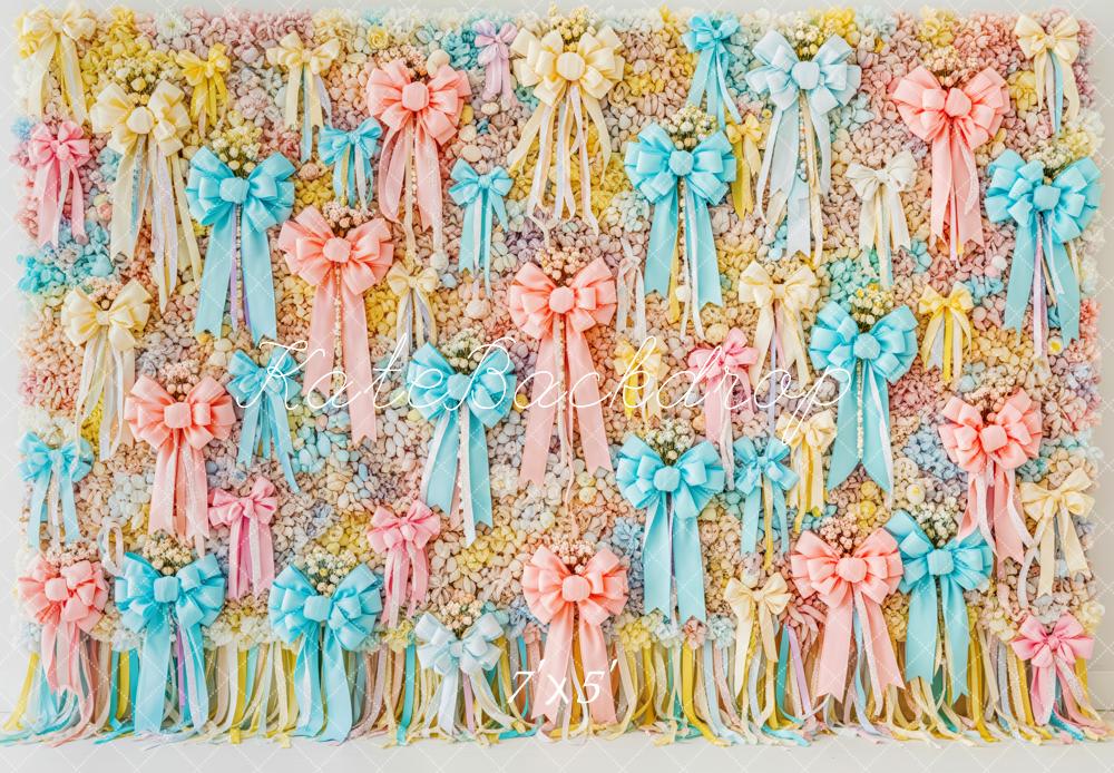Kate Pastel Bow Ribbon Floral Wall Backdrop Designed by Patty Roberts