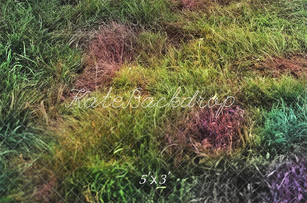 Kate Outdoor Rainbow Grass Floor Backdrop Designed by Mandy Ringe Photography