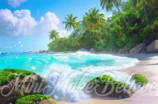 Kate Summer Dreamy Sea Beach Island Printed Backdrop Designed by Mini MakeBelieve