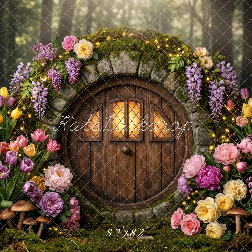 Kate Easter Enchanted Woodland Fairy Round Door Printed Backdrop Designed by Patty Roberts
