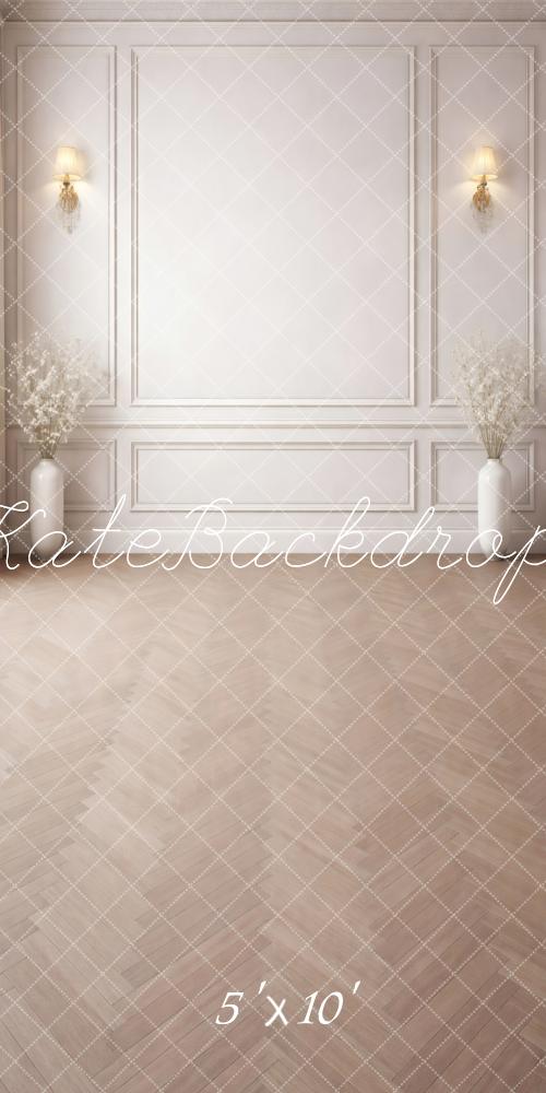 Kate Sweep Elegant Interior Wall Paneling Vase Printed Backdrop Designed by Vertigo Productions