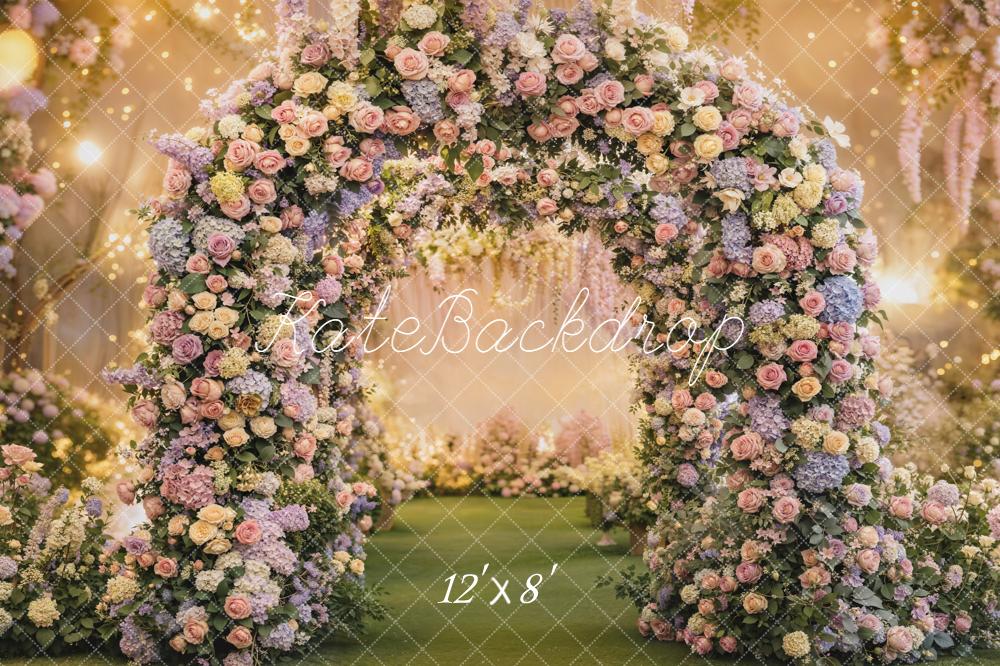 Kate Spring Flower Arch Pastel Floral Garden Backdrop Designed by Emetselch