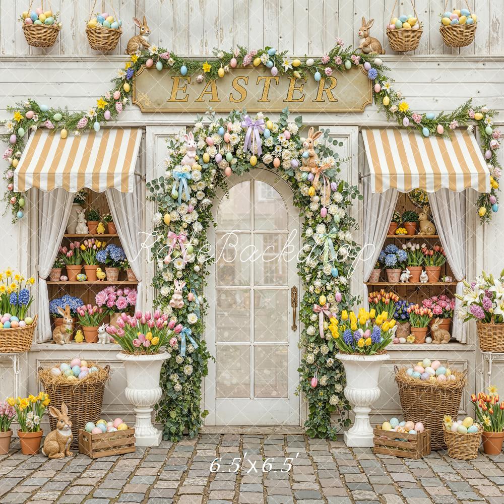 TEST Kate Easter Flower Shop Eggs Bunnies Backdrop Designed by Emetselch