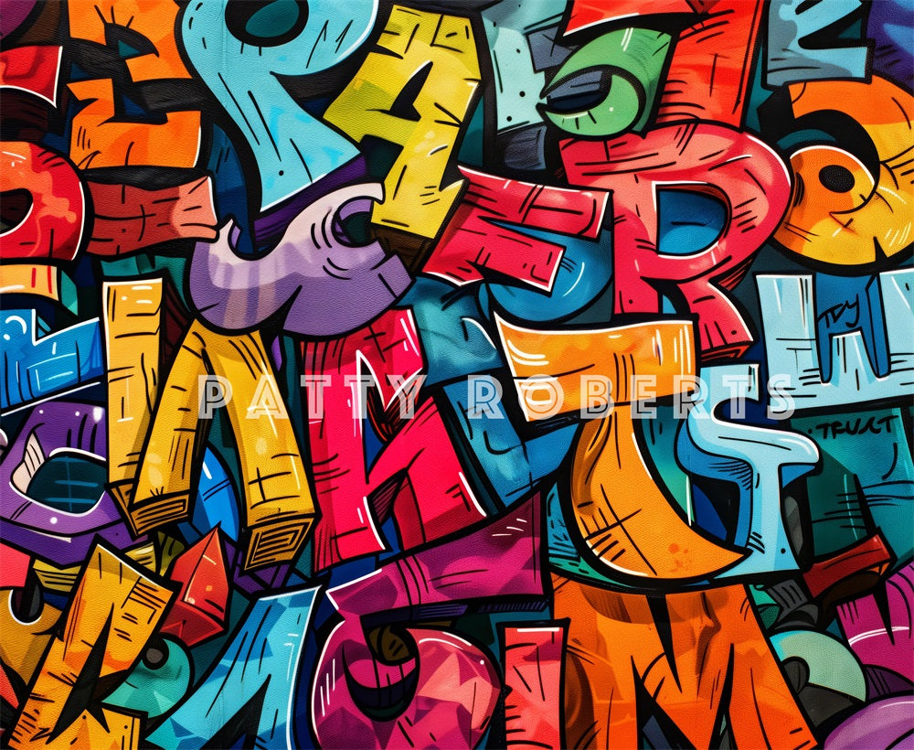 Kate Graffiti Art Wall Colorful Backdrop Designed by Patty Robert