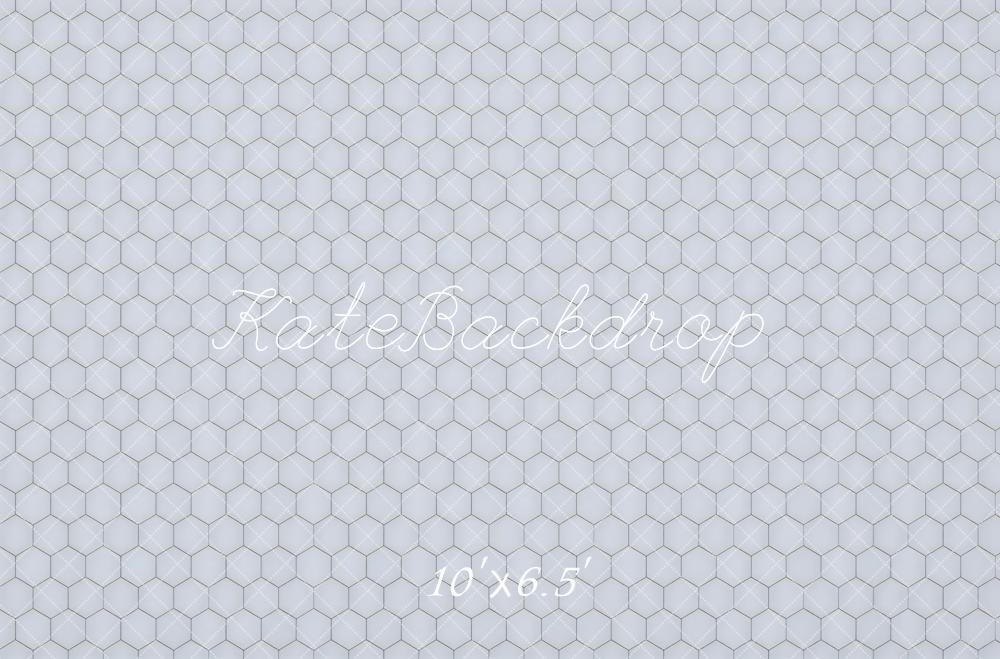 Kate Gray Hexagon Pattern Floor Backdrop Designed by Mini MakeBelieve