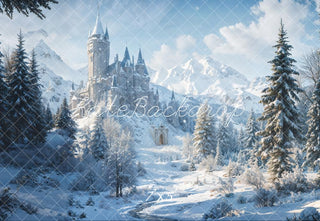 Castello nella Foresta Sfondo di Montagna Neve Designed by Emetselch