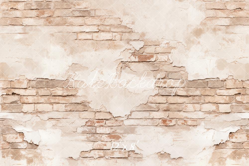 Kate Beige Retro Wall Vintage Brick Backdrop Designed by Kate Image