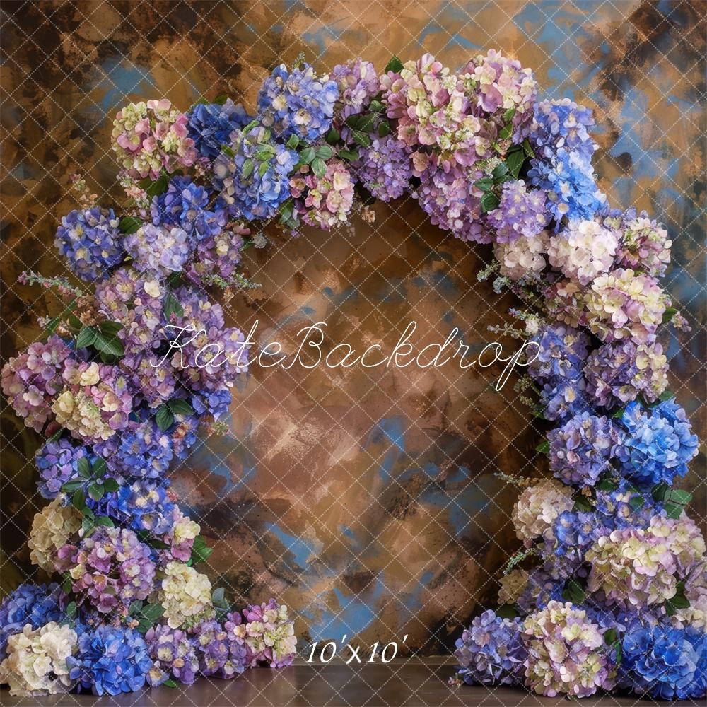 Kate Flower Arch Purple Blue Backdrop Designed by Mini MakeBelieve