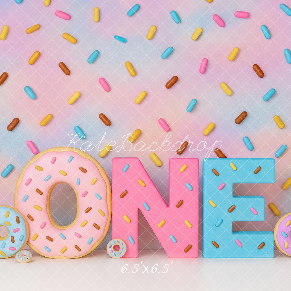Primo Compleanno Donut Pastel Backdrop Designed by Ashley Paul
