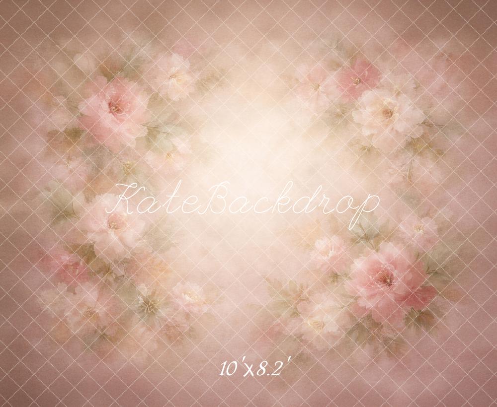 Kate Fine Art Abstract Texture Pink Flower Printed Backdrop Designed by Mandy Ringe Photography