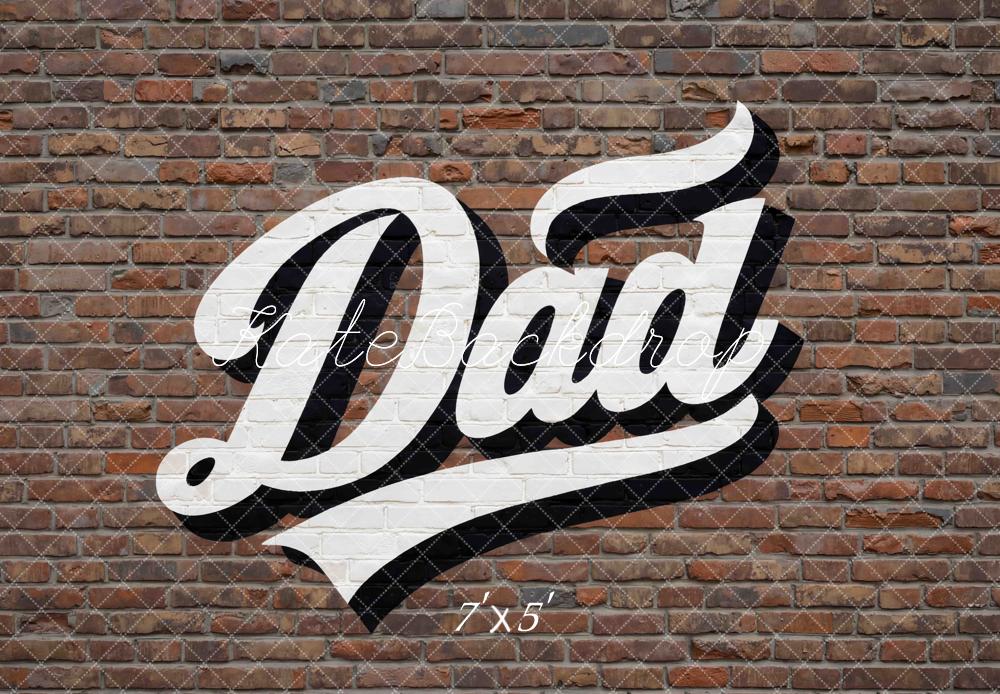 Kate Father's Day Dad Graffiti Brick Wall Printed Backdrop Designed by Mini MakeBelieve