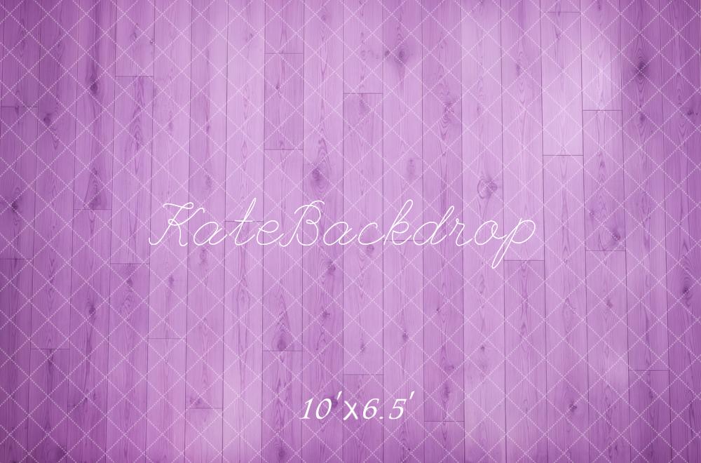 Kate Purple Wood Floor Printed Backdrop Designed by Megan Leigh Photography