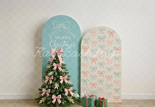 Fondo de Arcos de Cintas de Árbol de Navidad diseñado por Mini MakeBelieve