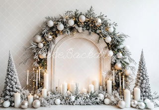 Fondo de vela del arco del árbol de Navidad diseñado por Patty Roberts
