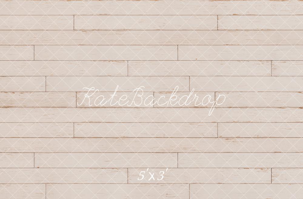 Kate White Retro Planks Floor Printed Backdrop Designed by Emetselch