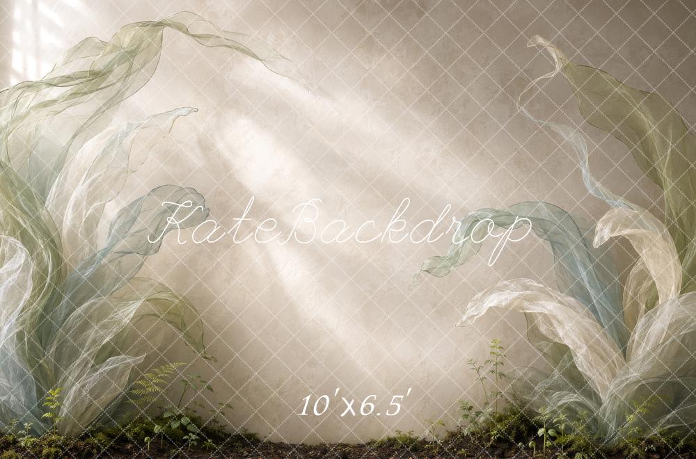 Kate Spring Ethereal Botanical Garden Foliage Printed Backdrop Designed by Shutter Swan Studios