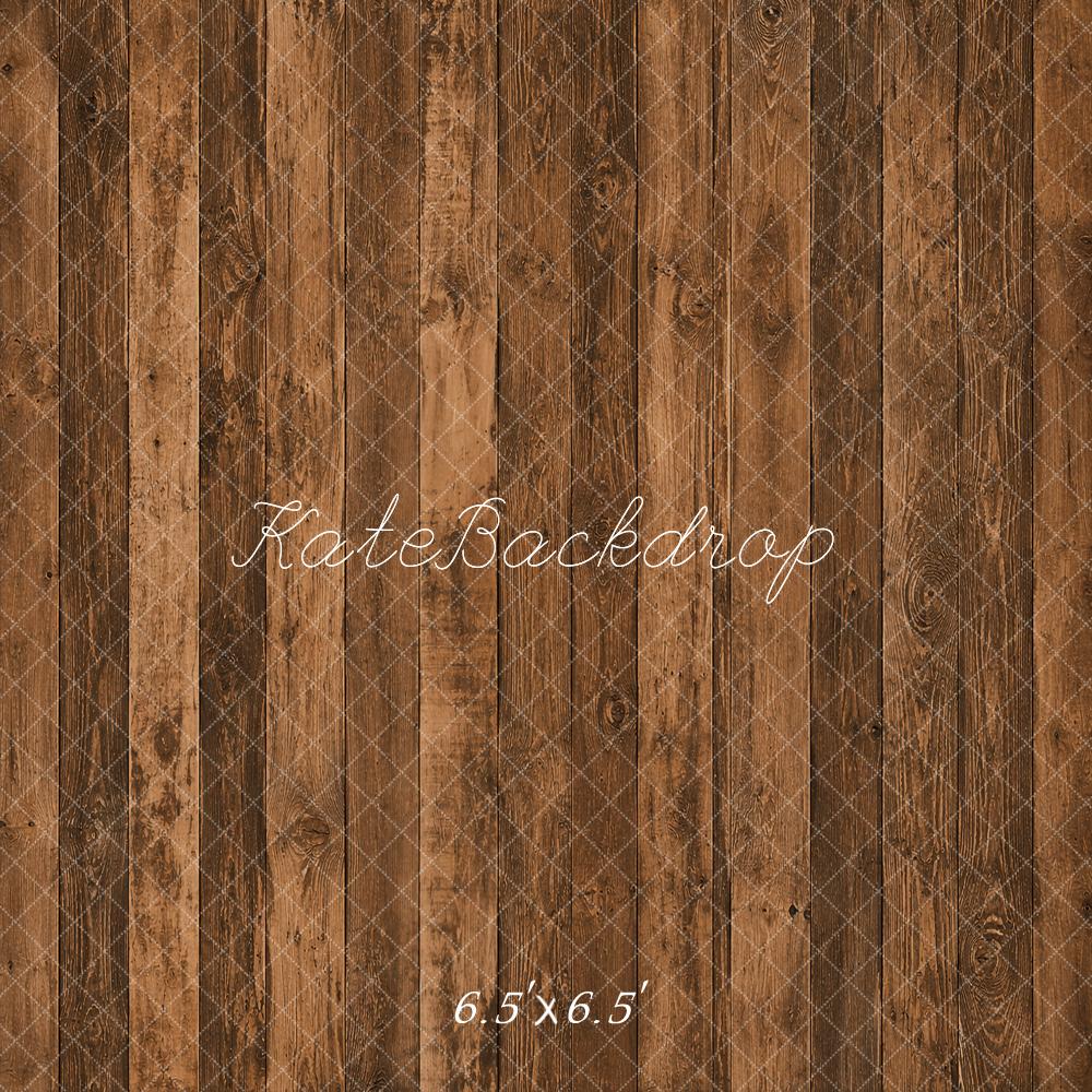 Kate Brown Wood Plank Floor Printed Backdrop Designed by Kate Image