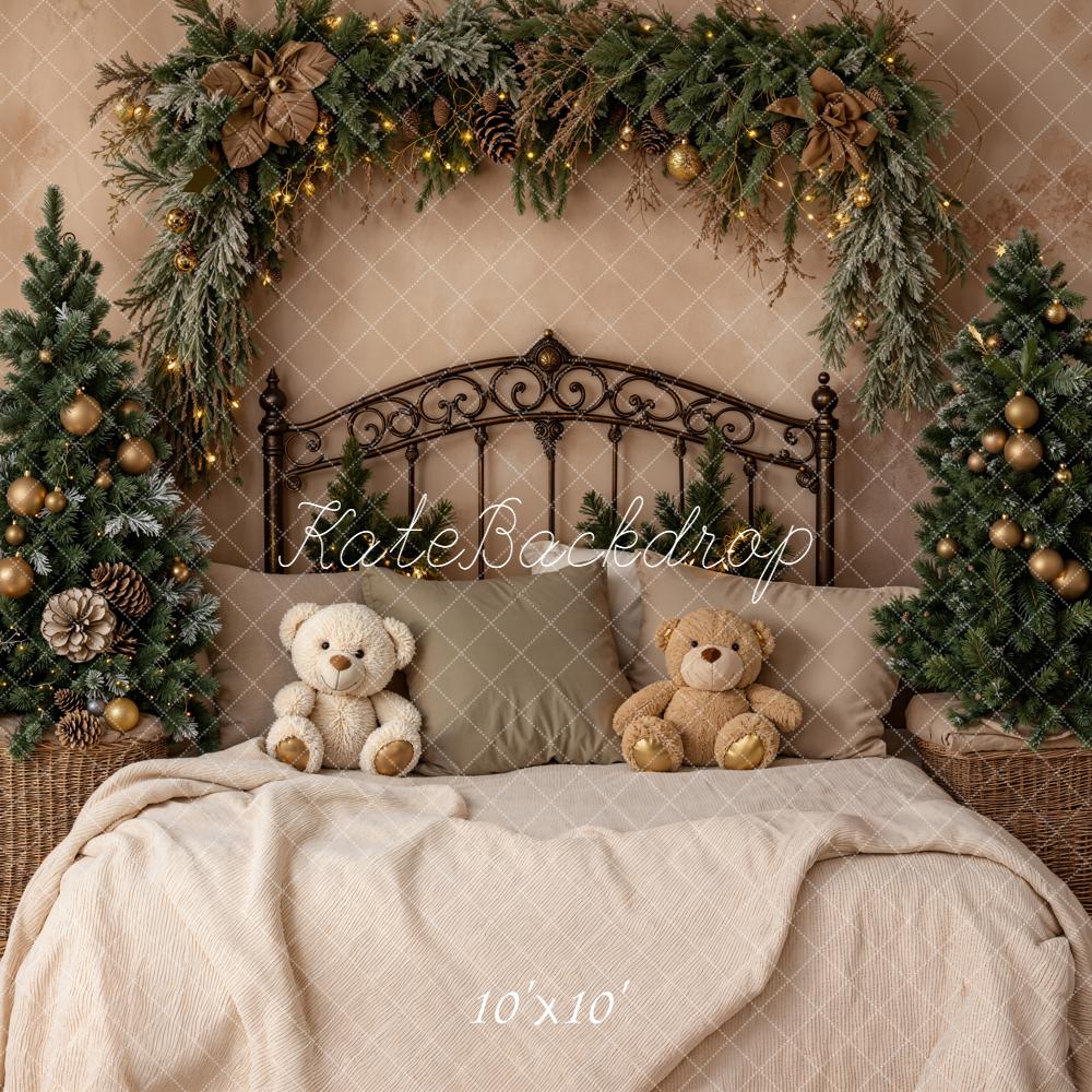 Kate Christmas Tree Headboard Teddy Bear Backdrop Designed by Emetselch