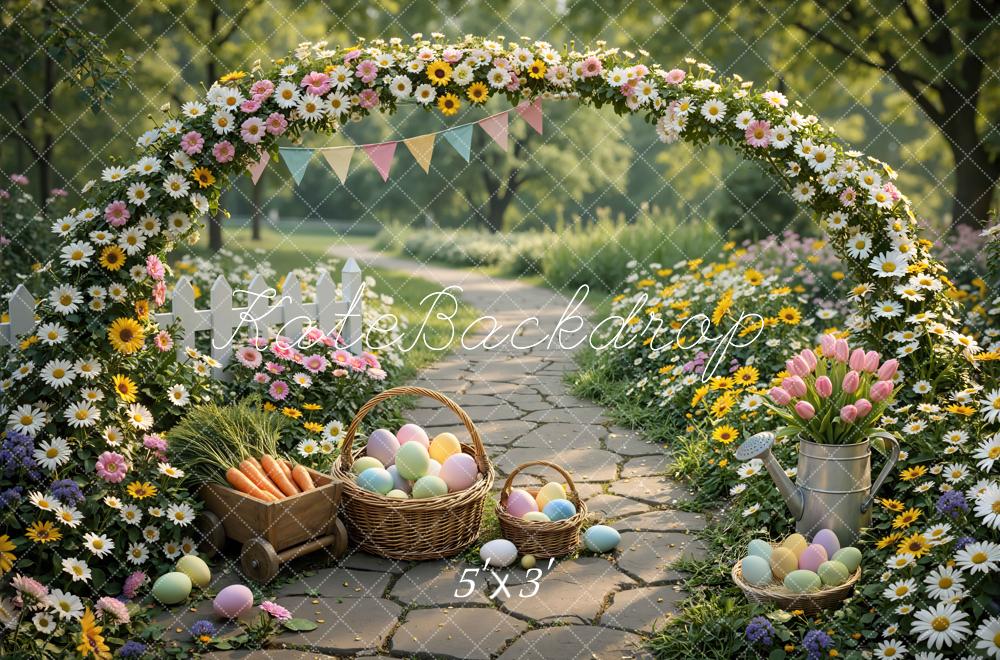 Kate Easter Bunny Flower Arch Garden Eggs Backdrop Designed by Mini MakeBelieve
