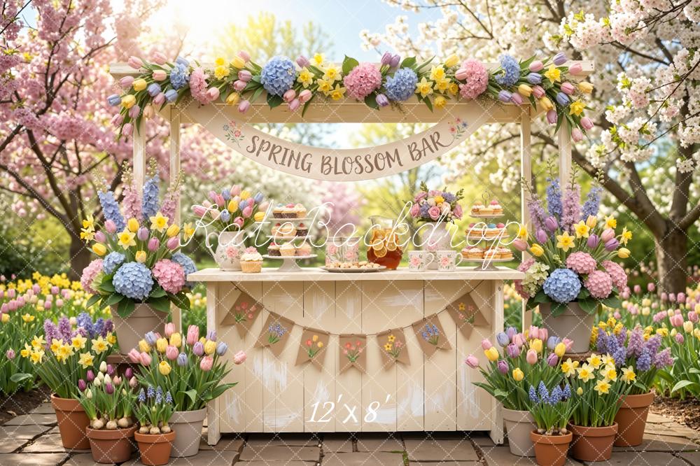 Kate Spring Blossom Bar Floral Stand Garden Backdrop Designed by Emetselch