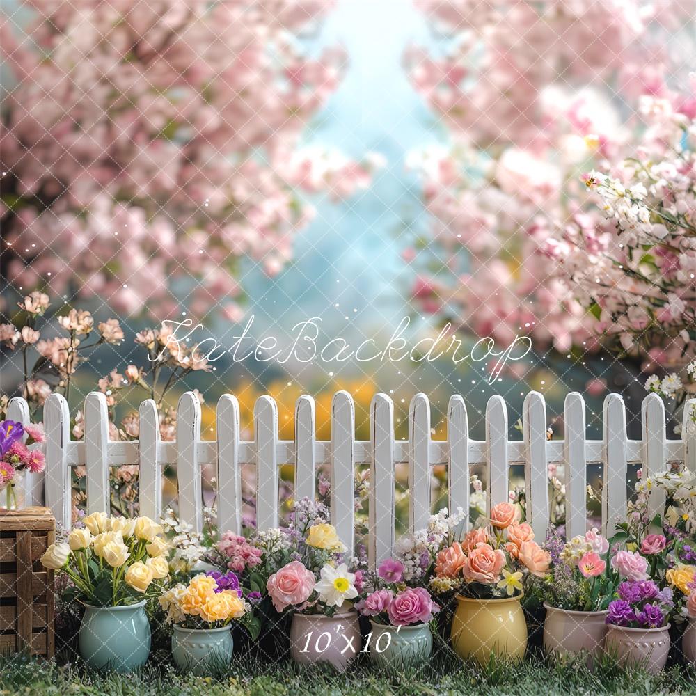 Fondo de Cerca Floral de Primavera Diseñado por Mini MakeBelieve