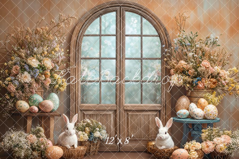 Kate Easter Bunny Flower Arch Vintage Backdrop Designed by Emetselch