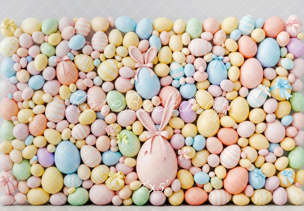 Kate Easter Bunny Pastel Eggs Backdrop Designed by Patty Roberts