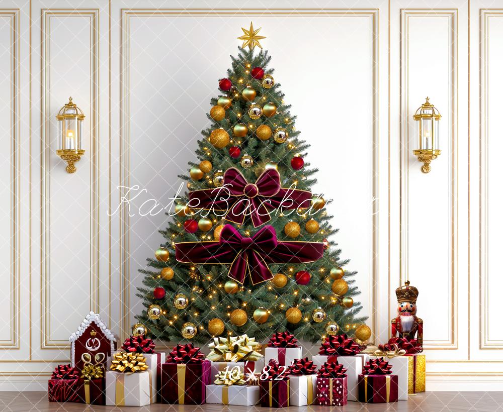 Kate Christmas Tree Vintage Wall Gifts Nutcracker Backdrop Designed by Mini MakeBelieve