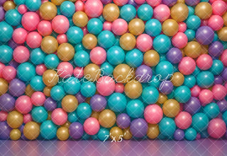 Fondo de Pared de Celebración de Globos Coloridos Designed by Ashley Paul